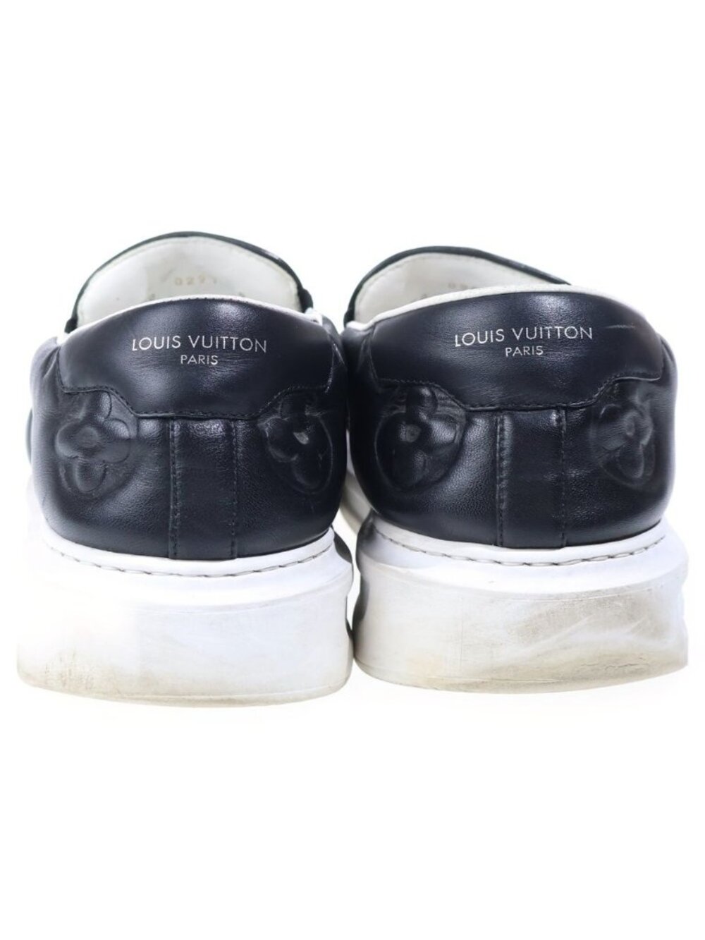 Louis Vuitton Beverly Hills Line Monogram Slip on Low Cut Sneakers Black - Picture 3 of 6